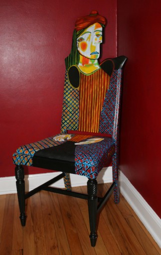 Fendos chair painting Picasso Femme au Rouge